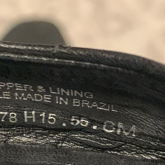 Tory Burch Black Gold Logo Leather Flats Sz 8 - Picture 7 of 9